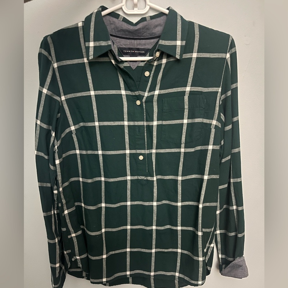 Tommy Hilfiger Green Plaid Shirt